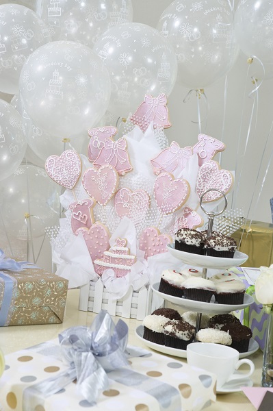 Cake, Balloons, Presents
