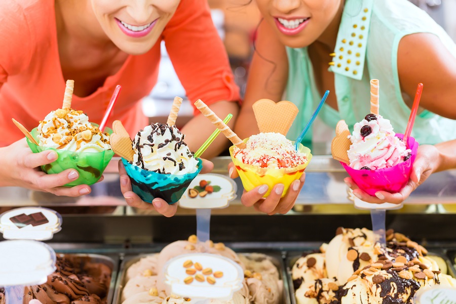 Ice Cream for Cornets, Cones and Sundaes in Parlor