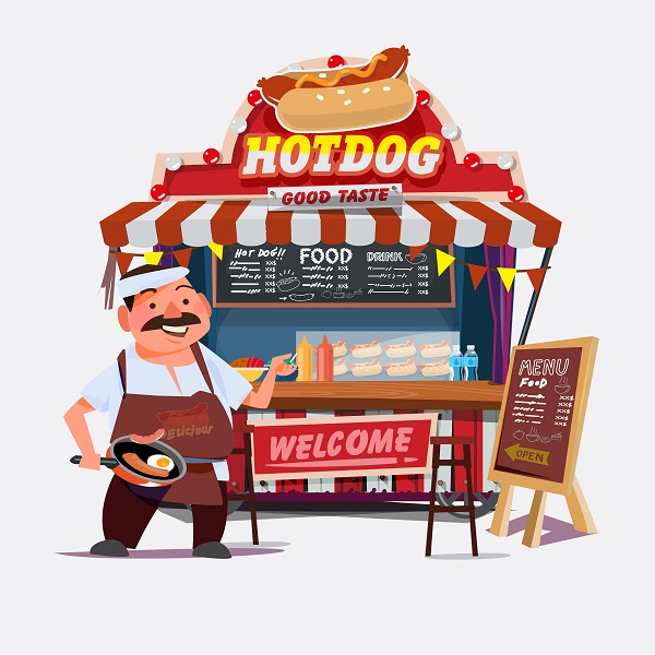 Customised Hot Dog Machine Rental Banner